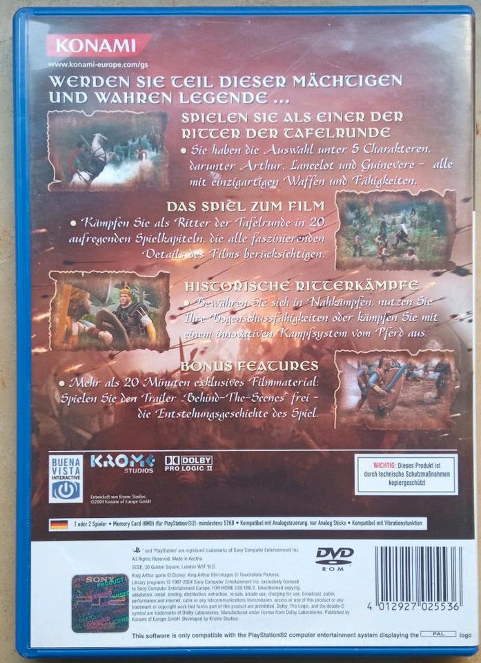 King Arthur, PS2 Playstation 2, CIB, guter Zustand, Gebrauchtware in Herne