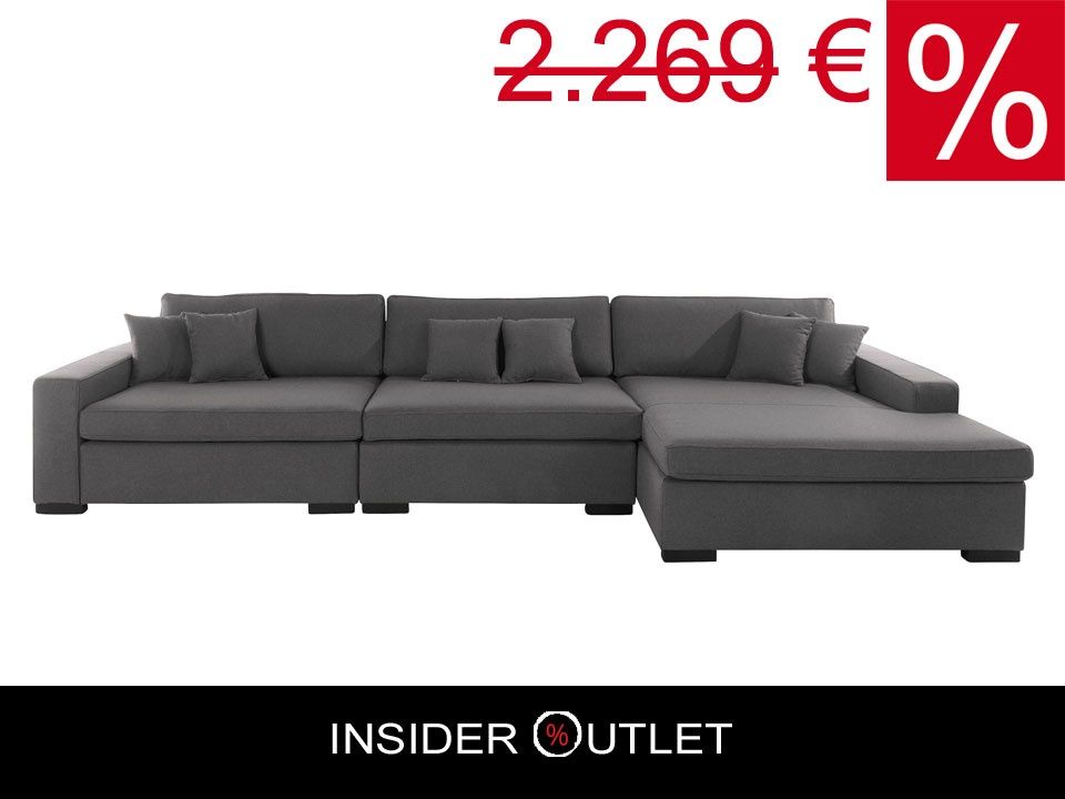 BIG Ecksofa ❤ 400x190cm Grau Federkern Skara GMK Kretschmer Couch in Köln