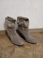 Damen Stiefeletten 5th Avenue Größe 41 grau mit Kunstpelz Bayern - Pottenstein Vorschau