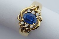 Ring Gold 585 Brillant Saphir, Saphirring, Goldring, Brillantring Rheinland-Pfalz - Friedelsheim Vorschau