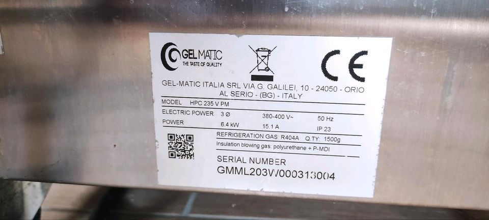 Softeismaschinen Gel Matic HPC 235 V PM HV 254 PM wassergekühlt in Werdau