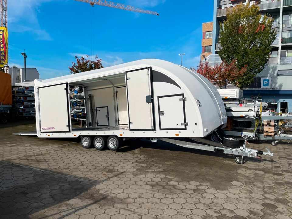 Geschlossener Trailer Autotrailer Brian James RT 6 mieten leihen in Hamburg