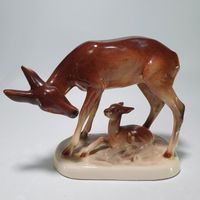 Reh mit Kitz Porzellan Keramik Figur Jagd gemarkt Bayern - Forchheim Vorschau