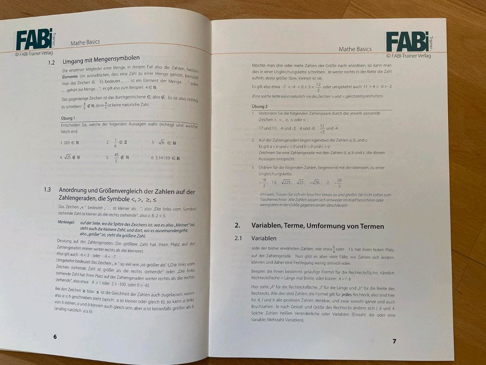 FABi Trainer Mathe Basics-Grundlagen der Algebra in München