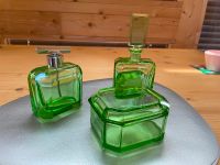 Frisiertischgarnitur Glas grün ART DÉCO 40er Jahre Bayern - Benediktbeuern Vorschau