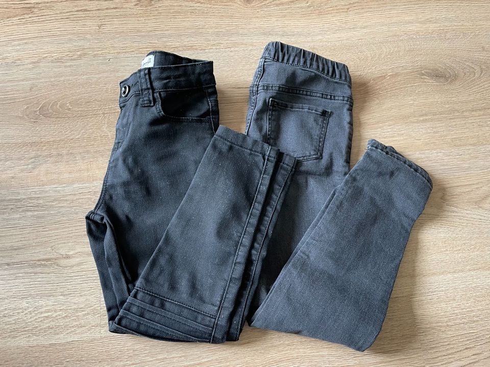 Jeans jeggings Jersey treggings 116 schwarz Glitzer Mädchen H&M in Bad Freienwalde