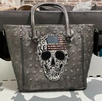 Große Handtasche Shopper Totenkopf Silber Bayern - Forchheim Vorschau