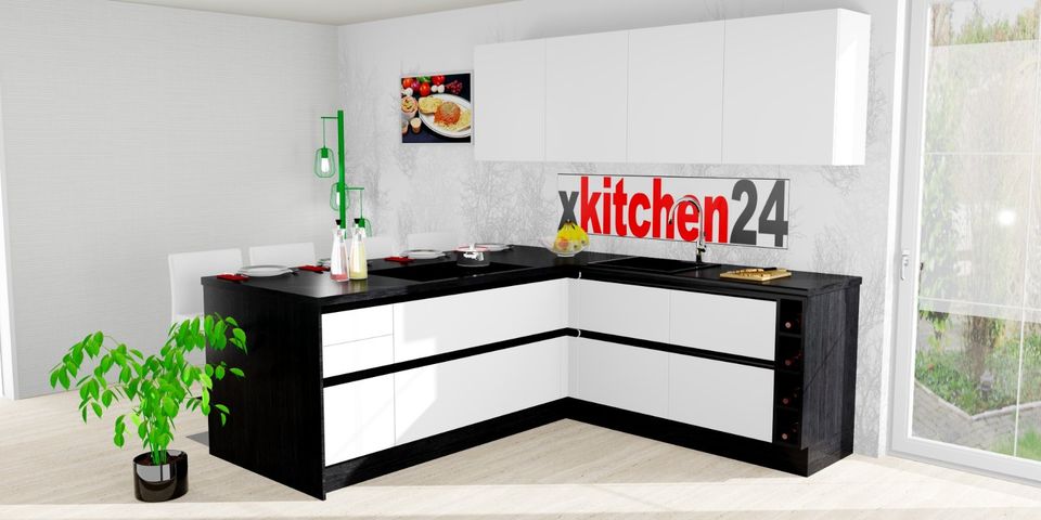 Küche Einbauküche, 2260x2415+1880mm individuell änderbar [ID.61] in Melle