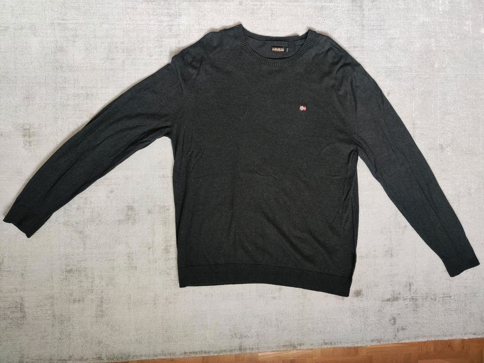 Napapijri Herren Pullover Pulli grau XXL neuwertig in Straubenhardt