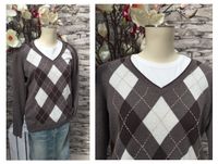 Esprit 100% Baumwolle Pullover XL 40 42 Argyle Rauten braun Nordrhein-Westfalen - Frechen Vorschau