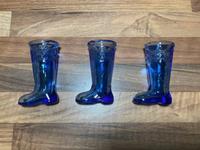 3x Schnapsgläser DDR blauer Stiefel Glas Shotgläser Vintage Sachsen - Reinsdorf Vorschau