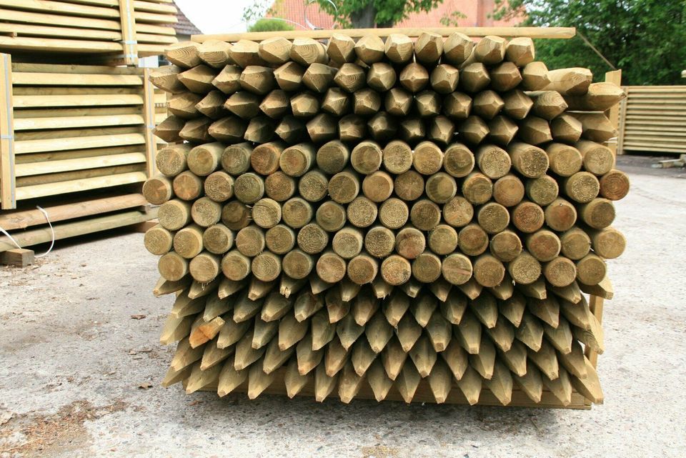 Baumpfähle - Zaunpfähle - Holz - 7 x 350 cm - imprägniert - KDI - in Wagenfeld