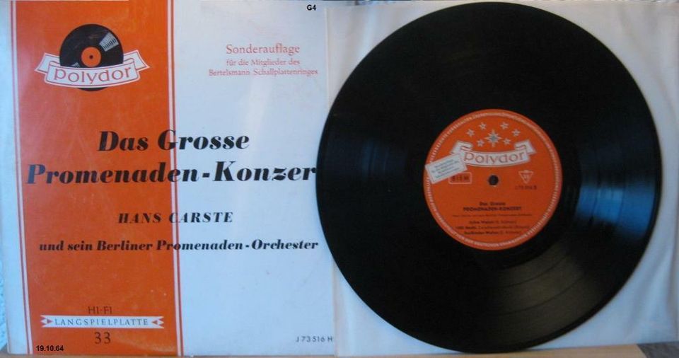 17 Schallplatten 25 cm Durchmesser aus Album G in Opfenbach