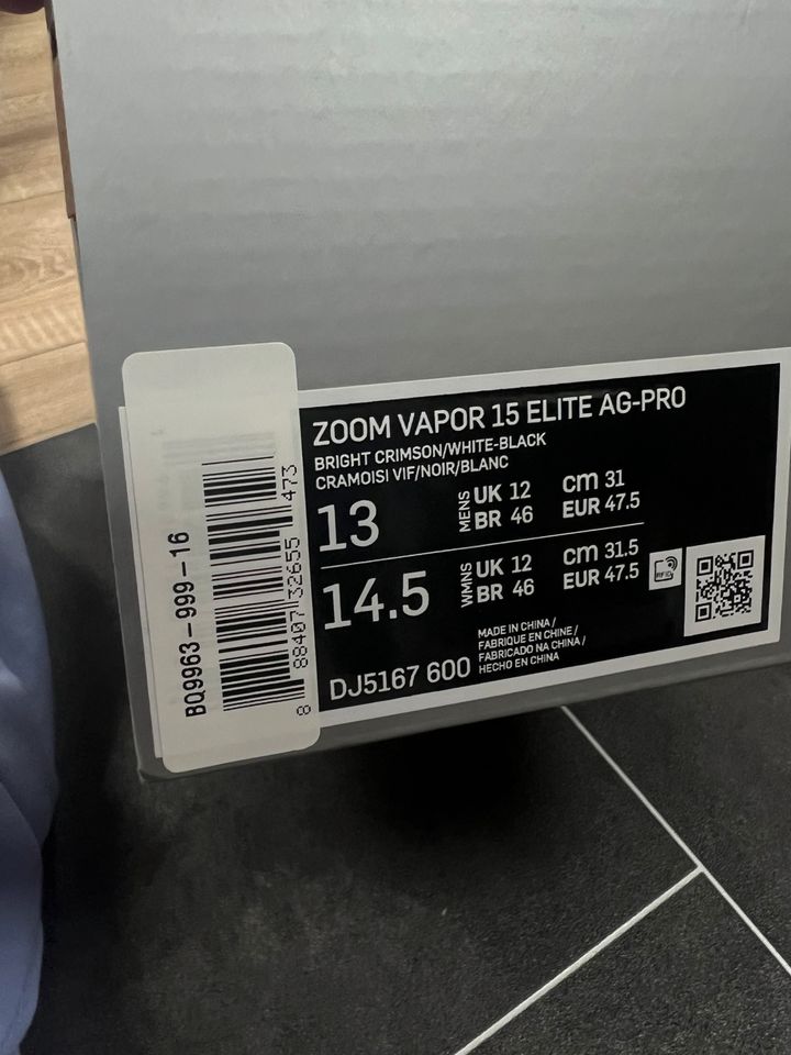 Nike Fußballschuhe Air Zoom  Vapor 15 Elite AG-Pro in Berlin