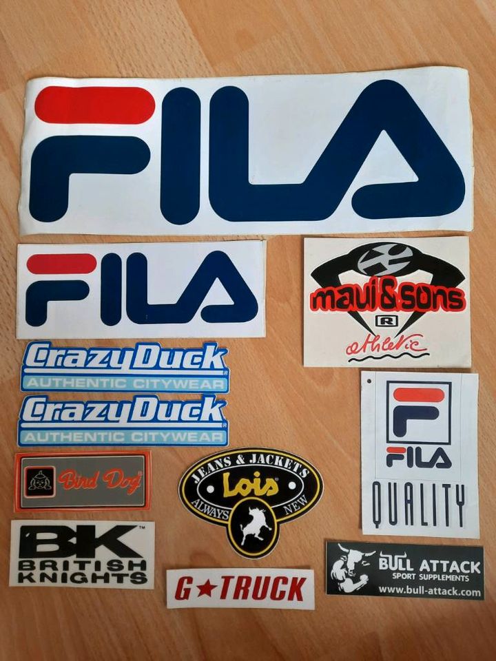 Marken Sticker Aufkleber Fila Crazy Duck und andere in