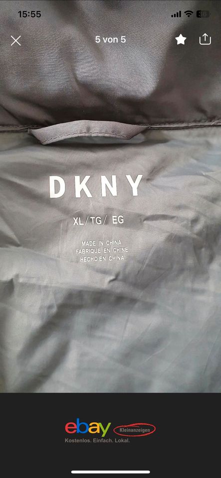 DKNY Stepmantel grau assymmetrischer Reissverschluss, Kragen in Grafenau