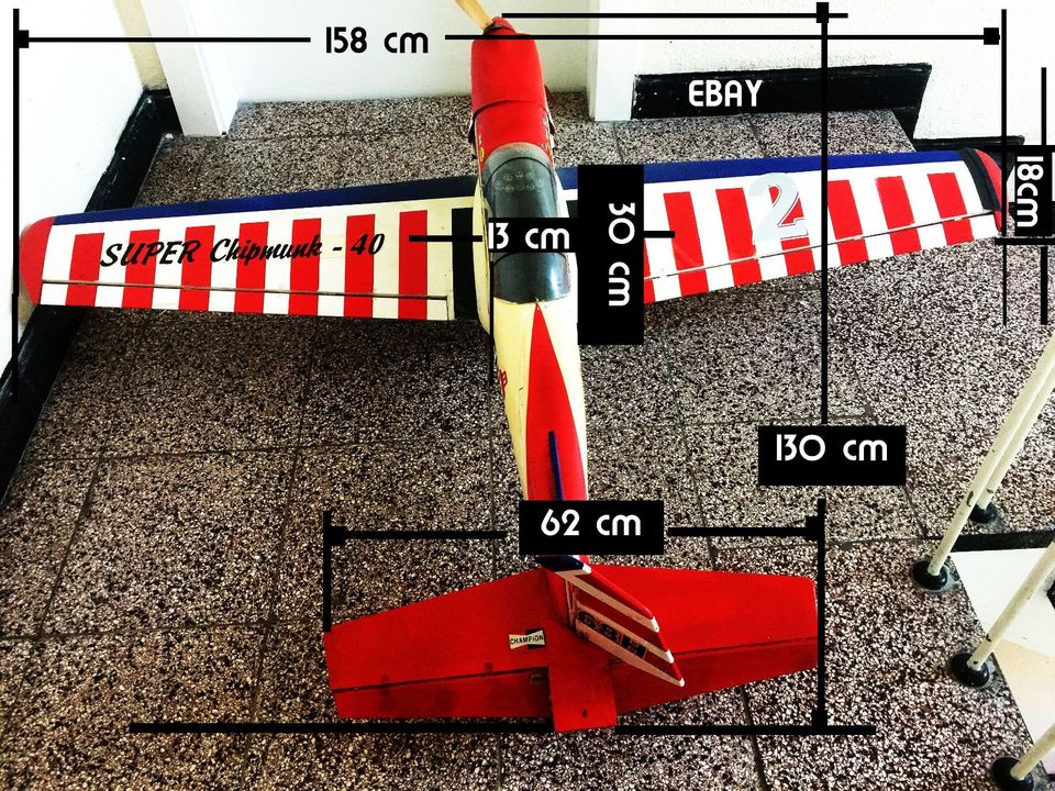 SUPER CHIPMUNK 40"   MODEL MOTOR FLIEGER 160 B x L 130 CM in Erkrath