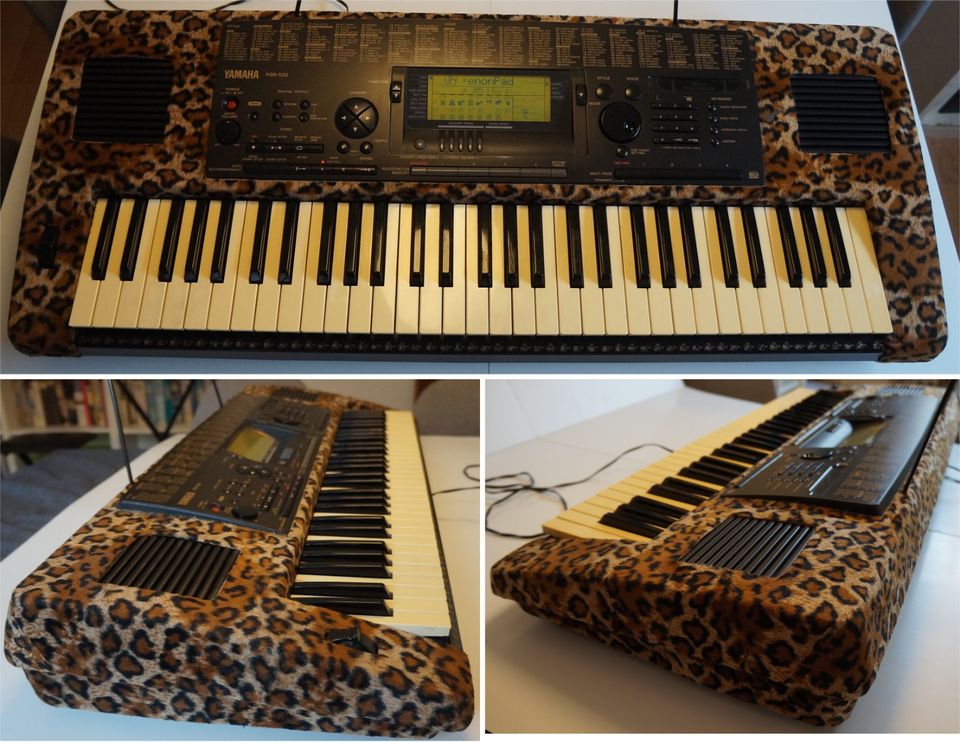 Yamaha PSR-520 Keyboard mit Leopardenfell mit Ständer Sitz Tasche in Oldenburg