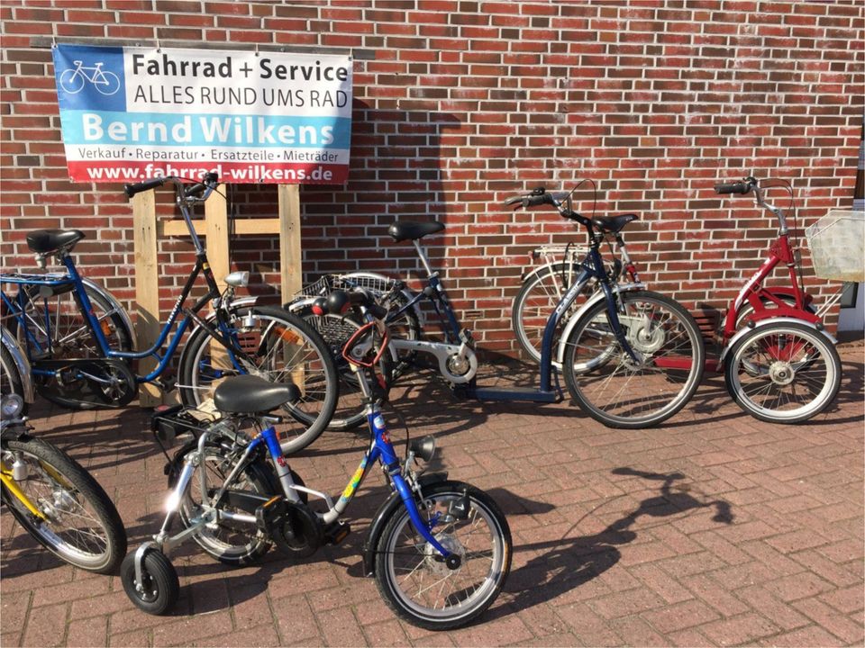 mieten verleih Fahrrad, e-Rad, Dreirad, Kinderrad in Rhauderfehn