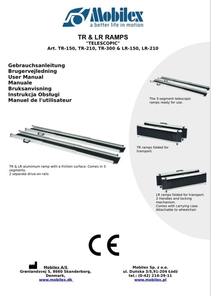 Teleskoprampe / Auffahrrampe-Rollstuhl / Auffahrtsrampe / Alu in Ibbenbüren