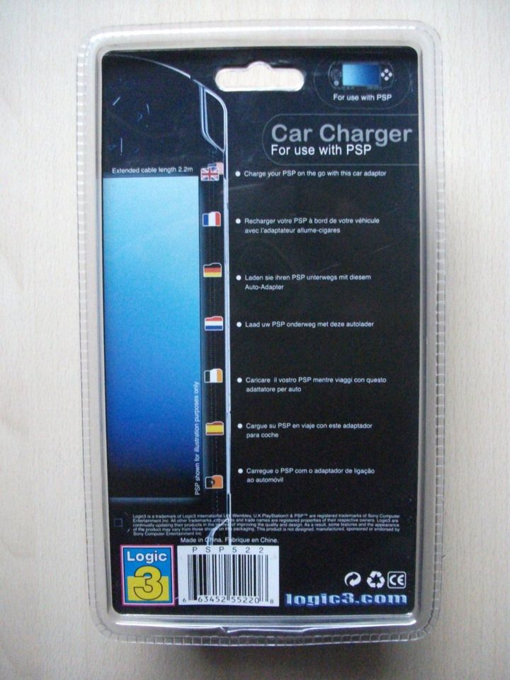Sony PSP Logic3 Car Charger Auto Adapter NEU OVP in Lübeck