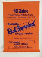 Seltenes Ausstellungsplakat, Rudi Baerwind, 1978, Retrospektive Hessen - Fürth Vorschau