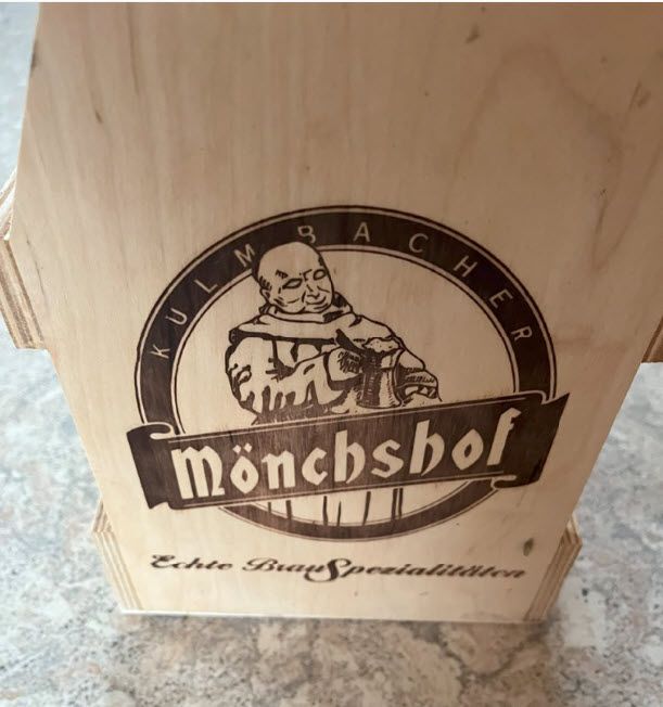 Flaschenträger Flaschenkorb ‚Mönchshof‘ aus Holz in Bilshausen