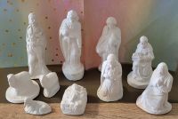 Krippenfiguren Miniaturen aus Gips sehr alt Sachsen - Reinsdorf Vorschau