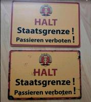 Blechschild 20x30cm Halt Staatsgrenze DDR Passieren verbo Sachsen - Bautzen Vorschau