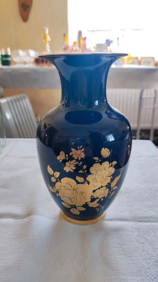 Echt Kobalt Vase in Zeulenroda-Triebes