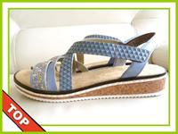 Rieker Riemchen-Sandalen Tauben-Blau/Silber Gr.40✅Glitzer Fußbett Nordrhein-Westfalen - Bocholt Vorschau