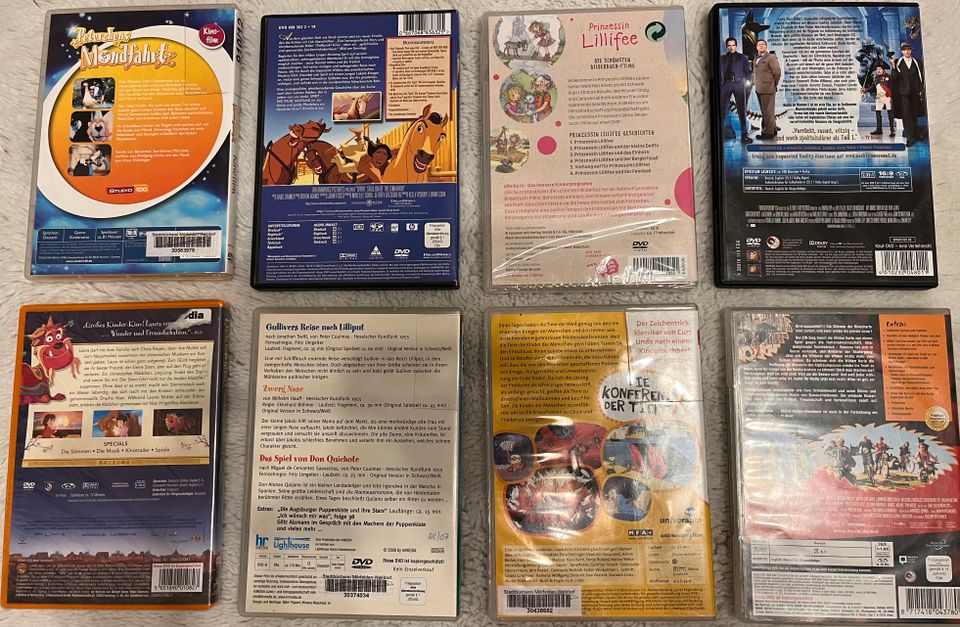 8 DVDs für Kinder - 2 davon neu in Mörfelden-Walldorf