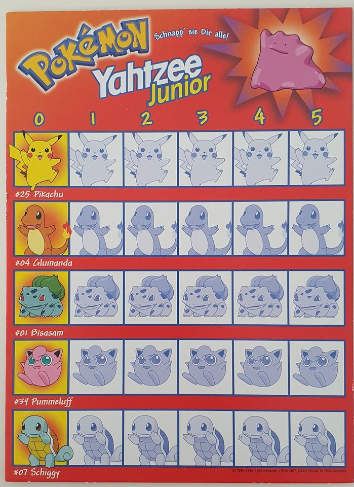 MB Spiel Yahtzee Junior Pokeman in Düsseldorf