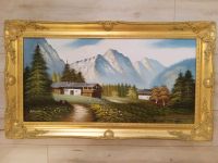 Großes, schönes Leinwand-Gemälde idyllische Berglandschaft, Berge Wiesbaden - Mainz-Kastel Vorschau