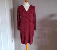 Esprit 38 Kleid Blusenkleid Damen blau rot gepunktet Dots Gürtel Schwerin - Altstadt Vorschau