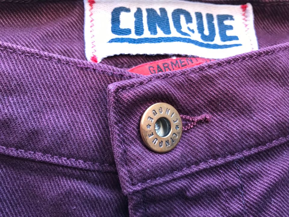 Cinque Jeans burgund Gr. 33/34 in Essen-Haarzopf