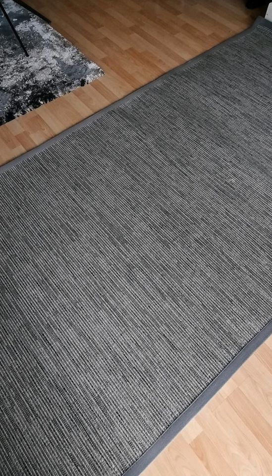 Teppich Bordürenteppich grau In- und Outdoor Teppich 145x 285cm in Ulm