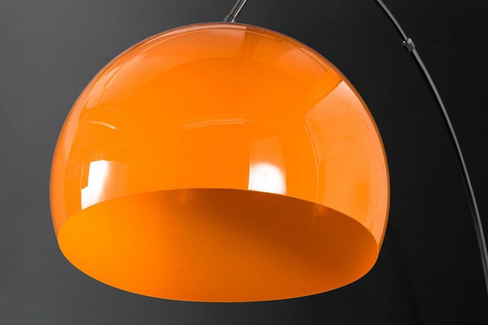 Bogenlampe Stehleuchte orange | Bogenleuchte 175-205cm in Hamburg