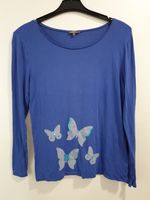 Grain de Malice Damen-Shirt*langarm*blau*Schmetterlinge*Gr. L* Bayern - Ochsenfurt Vorschau