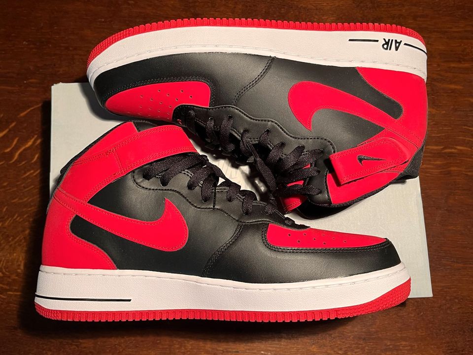 Nike Air Force 1 Mid 07 Black / Gym-Red White 2014 / 47.5 US13 in Berlin