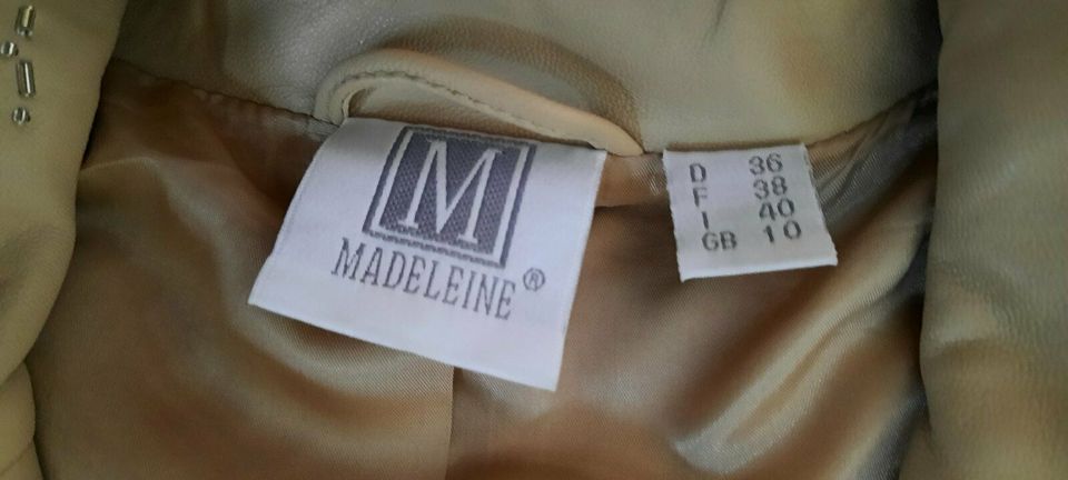 MADELEINE Damen Lederjacke Beige D36 in München