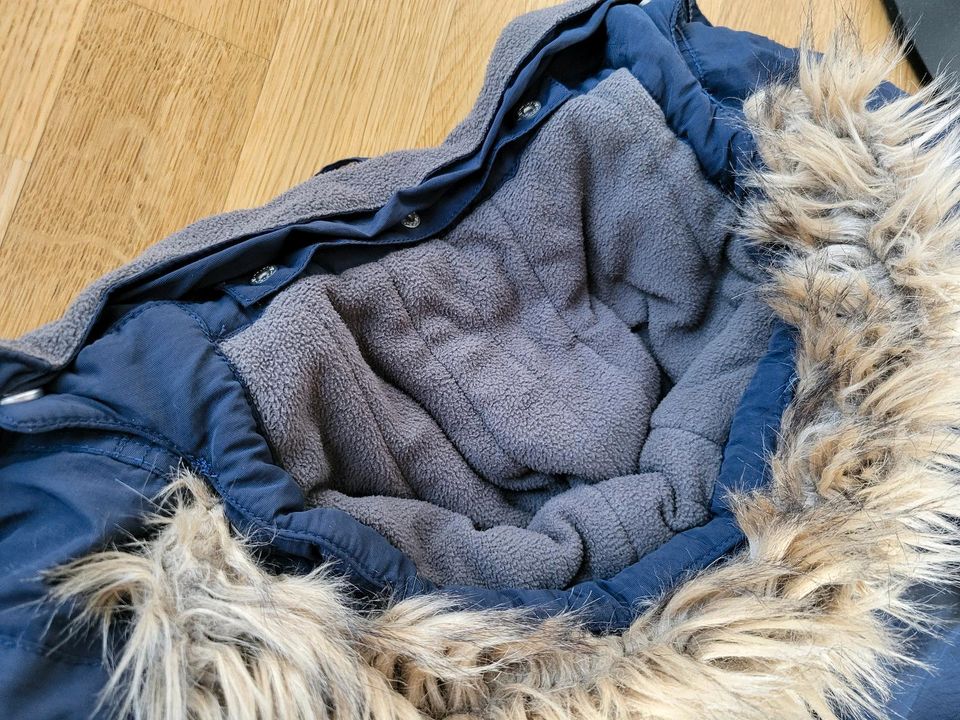 gefütterte Winterjacke, Jacke von Me Too, Blau, Größe 104 in Frankfurt am Main