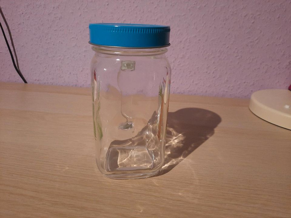 Kinder Riegel Strohhalm-Glas, Trinkglas mit Spruch,Sammelglas in Osnabrück