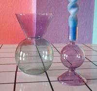 Vase und kerzenständer, Kerzenhalter, Mundgeblasenes Glas Berlin - Rummelsburg Vorschau