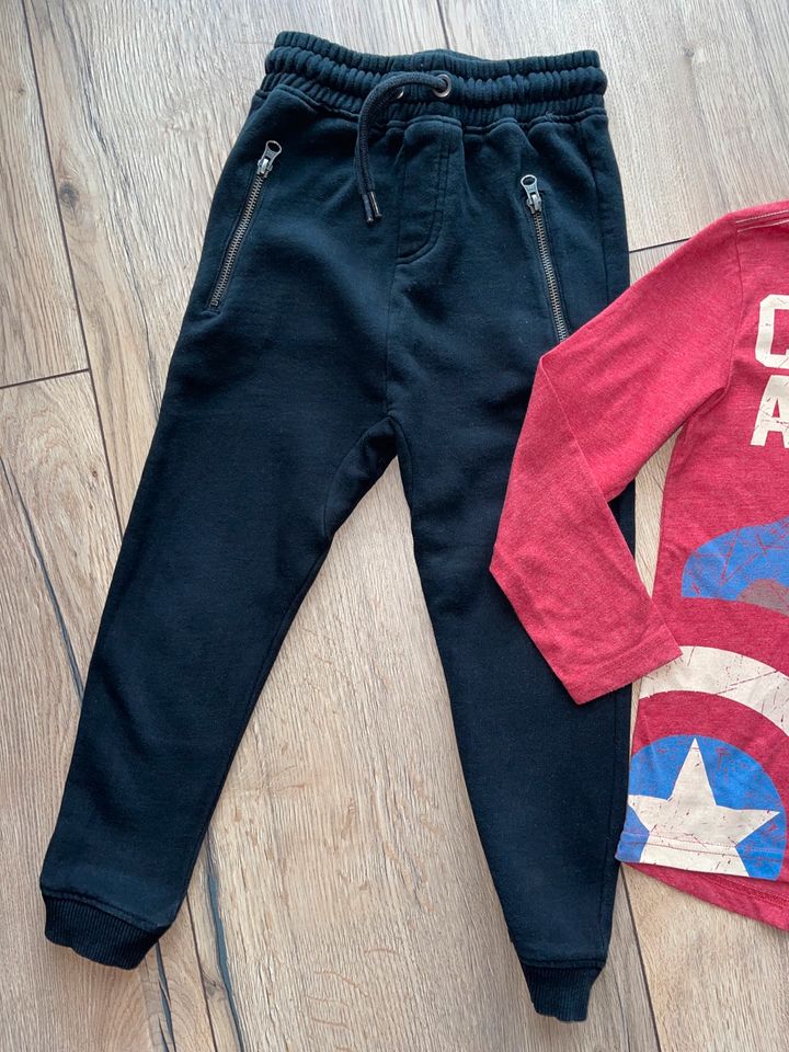 Next Longsleeve Captain America & Jogginghose blau in 122 in Hennef (Sieg)