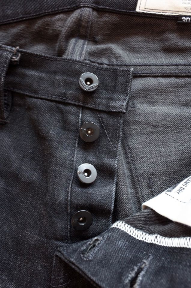 Rogue Territory SK 30 Black Denim Selvedge Jeans in Windsbach