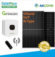 800W Balkonkraftwerk -PV Set / 2x AKCOME Doppelglas HJT Solarmodule + 800W Growatt Wechselrichter + WiFi-Stick Nordrhein-Westfalen - Moers Vorschau