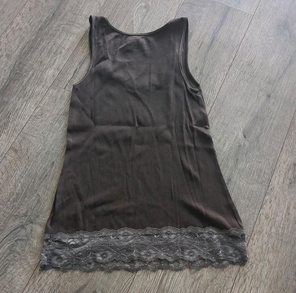 Top Shirt Gr L 40 braun ESPRIT Tanktop Baumwolle in Mayen