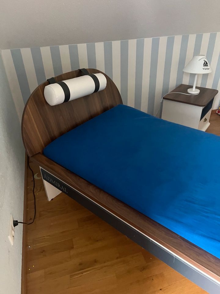 Kinder Jugendbett 90x200 Boot Schiff Bootsbett Maritim in Hüde