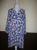 3/4-Arm Kleid ~ THEA ~ Gr. 60 ~ royalblau ~ Blumen ~ Viskose ~TOP Hessen - Schaafheim Vorschau